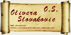 Olivera Slovaković vizit kartica